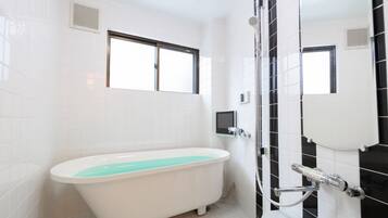 Hair dryer, towels