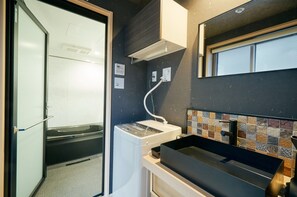 Hair dryer, towels