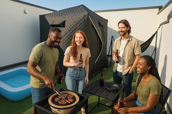 Rooftop BBQ&Sauna Plan