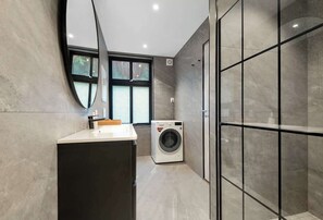 Shower, hair dryer
