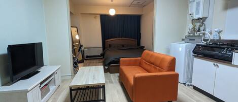 1 makuuhuone, työpöytä, ilmainen Wi-Fi, vuodevaatteet