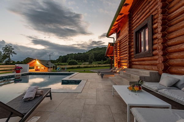 A heated pool