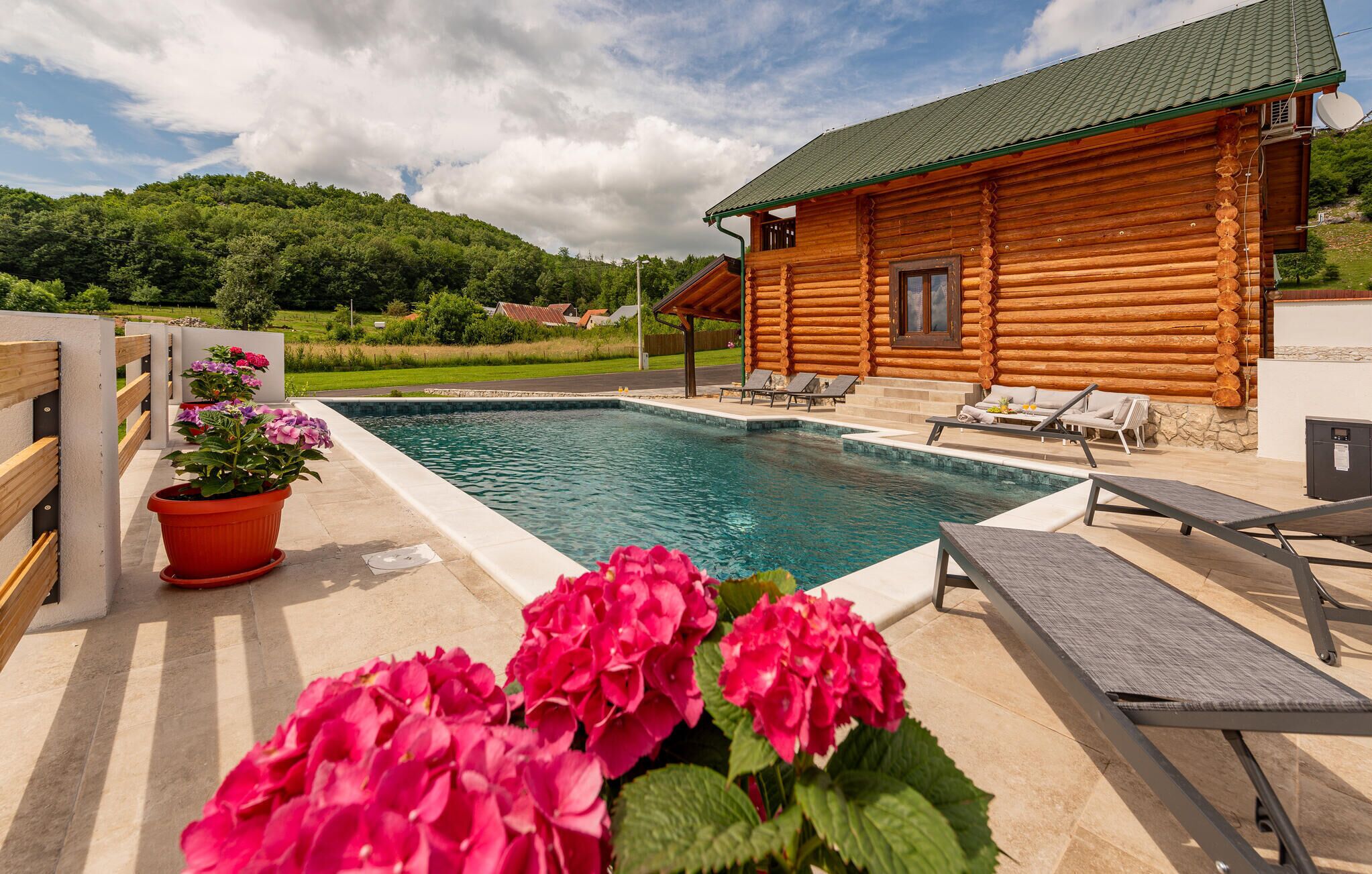 A heated pool