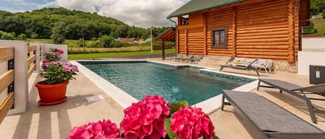 A heated pool