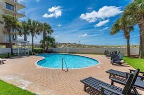 Outdoor pool - Renovated oceanfront penthouse condo - direct beach access!  (Fort Walton Beach)