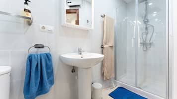 Ducha, secador de pelo, toallas