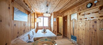 Typical wooden apartment, warm and cozy suitable for a large family
