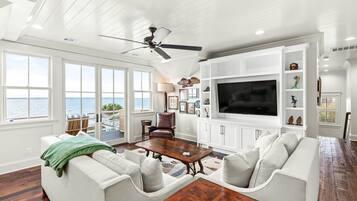 Luxury House, Multiple Beds, Pool Access, Ocean View | Living area | 42-inch flat-screen TV with cable channels