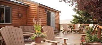Two cabins; main house and guest cabin in foothills of the Bighorns