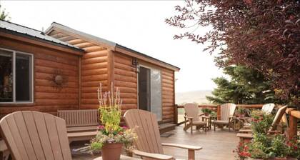 Two cabins; main house and guest cabin in foothills of the Bighorns