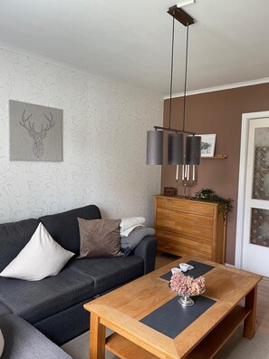 Smart TV, books, music library, stereo