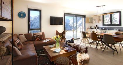 T4 90m2 | Terrasse avec belle vue sur le glacier