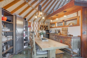 Dining - Unique 2Bds/1Bath Yurt | Kitchen, Wifi, Views! (Bozeman)