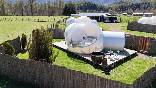 "Immerse in luxury under the stars at our bubble hotel “Open Sky Bubble Hotel”