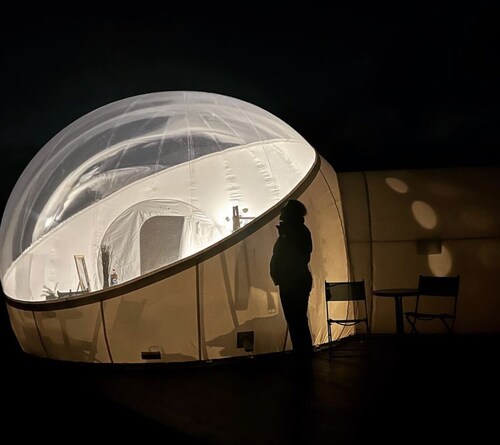 "Immerse in luxury under the stars at our bubble hotel “Open Sky Bubble Hotel”