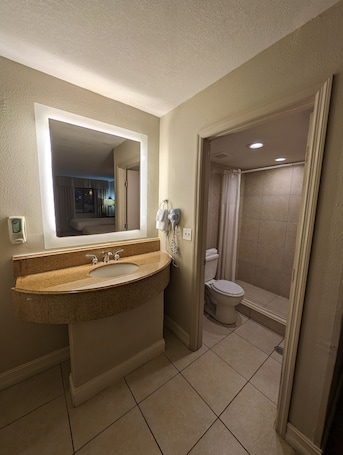 Deluxe Room | Bathroom | Shower, hair dryer, towels, soap. Hotel MonteCarlo