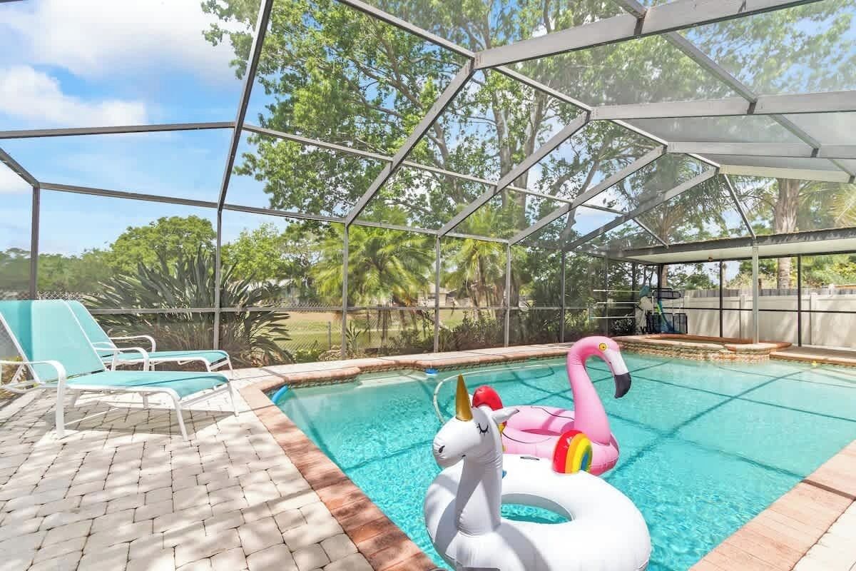 Piscine extérieure, piscine chauffée