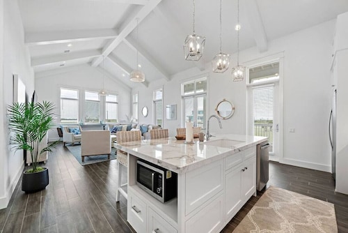 Modern Beach Home with Stunning West Bay Views