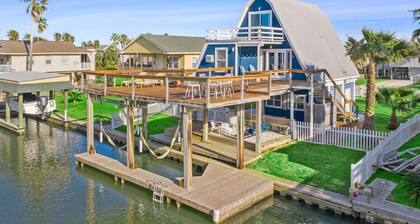 Waterfront Canal Retreat with Cowboy Pool & Dock
