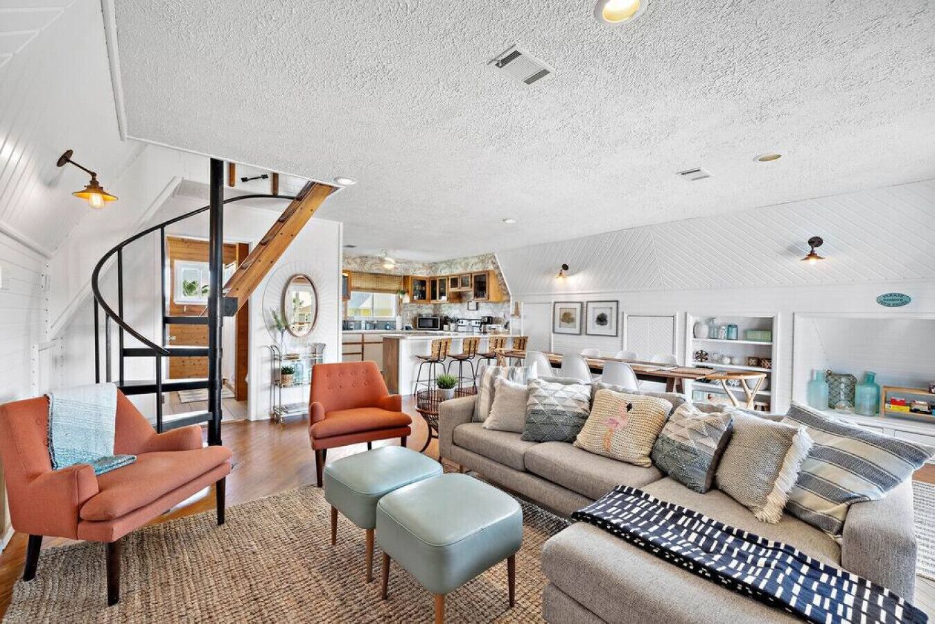 Smart TV, foosball, books