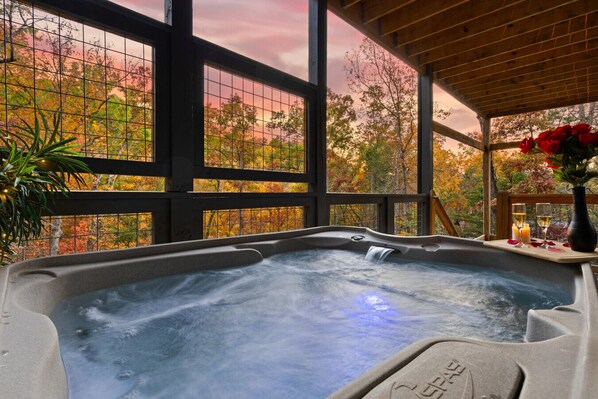 Outdoor spa tub