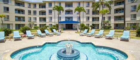 A heated pool