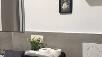 Dusj, toalettartikler (inkludert), hårføner og håndklær