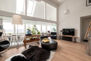 Exclusive Apartment | Living area | Flat-screen TV - 2ndhomes Gorgeous & Unique Top Floor Apt (Helsinki)