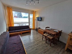TV - Cozy studio at the foot of the slopes with balcony, TV and ski locker (Les Adrets-Prapoutel)