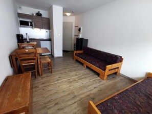 Interior - Cozy studio at the foot of the slopes with balcony, TV and ski locker (Les Adrets-Prapoutel)