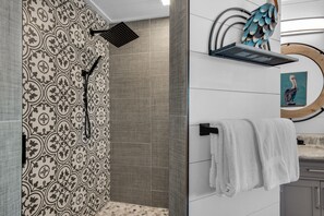 Hair dryer, towels