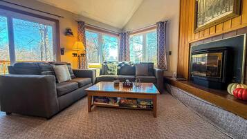 TV, fireplace, DVD player