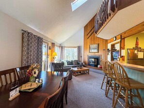 TV, fireplace, DVD player