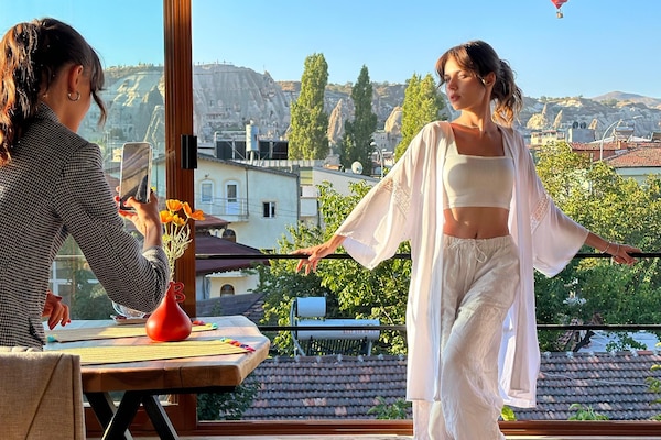 Vue depuis lâhĂ©bergement