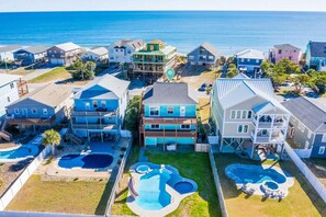 Exterior - South Shore Sea Esta - 5 BR Second Row Home - Pool & Kiddie Pool (Surf City)