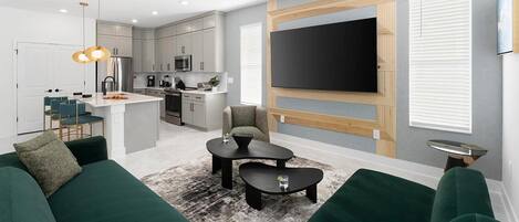 TV connectée, baby-foot, chaîne hi-fi