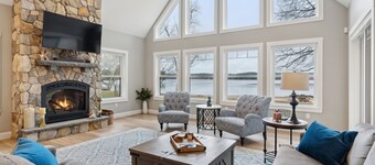 Luxury Waterfront Escape on Brandy Pond with Private Sandy Beach