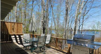 Serene Frye Island waterfront with beautiful sunrise views over Raymond Cape.