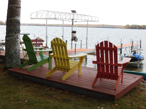 Pet-friendly home on Sebago Lake with sandy beach and spectacular views!