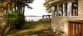 Pet-friendly home on Sebago Lake with sandy beach and spectacular views!
