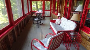 TV, fireplace, DVD player, books - Pinewood Cabin – Cozy Maine Lakefront with Dock, Canoe & Rowboat (Naples)