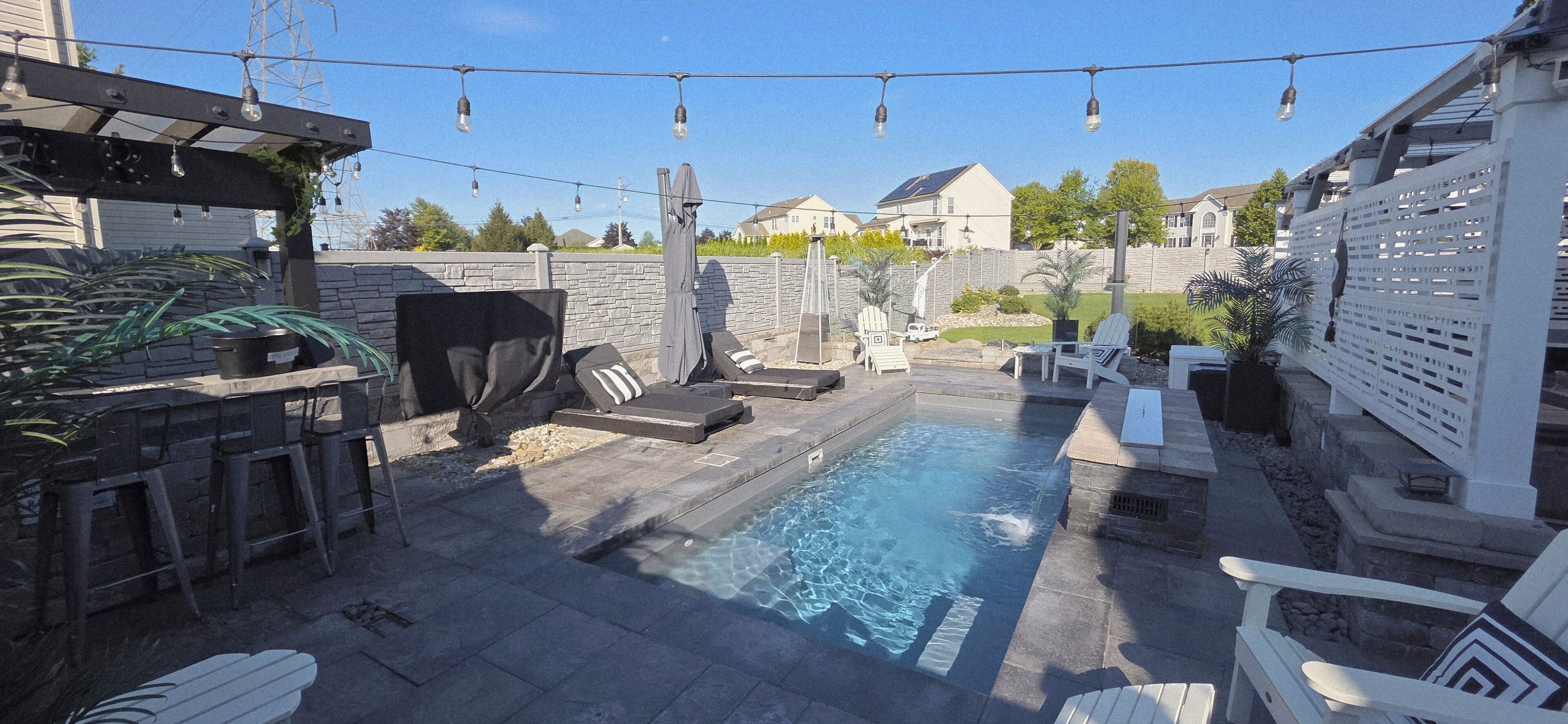 Piscine extérieure, piscine chauffée