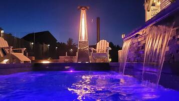 Piscina externa, piscina aquecida