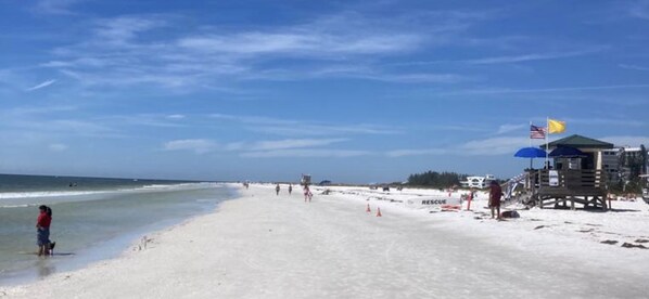 Sun loungers, beach towels