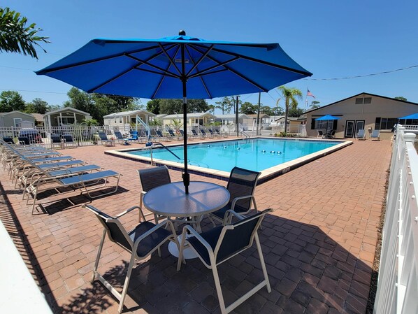 Outdoor pool, a heated pool