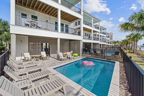 A heated pool