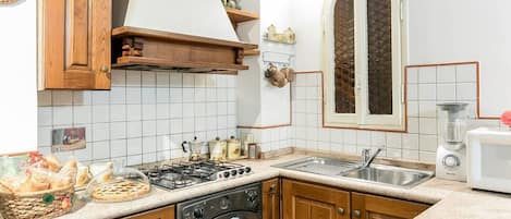 Microwave, oven, stovetop, coffee/tea maker