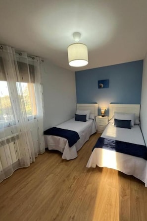 3 bedrooms, iron/ironing board, travel cot, WiFi