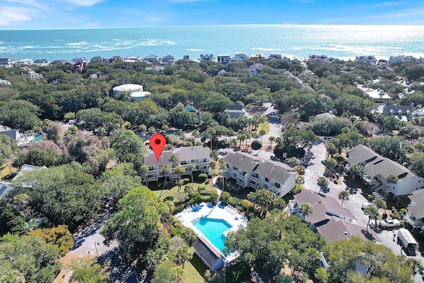 Aerial View of 2 Lagoon Villas, Wild Dunes, Isle of Palms, SC | IOP Escapes