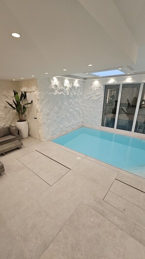 Indoor pool, a heated pool